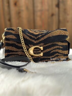 NWT Coach Tabby 26 Beaded Tiger Shoulder Bag